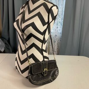 Liz & Co. Black Leather crossbody Bag crossbody